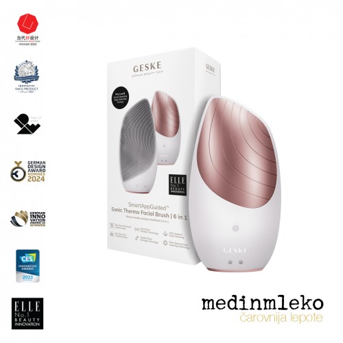 Geske - Sonic thermo facial brush 6 v 1 - Starlight - Sonična grelna čistilna ščetka
