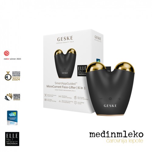 Geske - Microcurrent face-lifter 6 v 1 -  Grey - Naprava za lifting obraza z mikrotokom