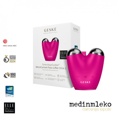 Geske - Microcurrent face-lifter 6 v 1 - Magenta - Naprava za lifting obraza z mikrotokom