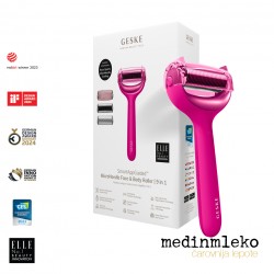 Geske - Microneedle face & body roller 9 v 1 - Magenta - Sonični valjček z mikroiglicami za obraz in telo