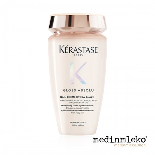Kérastase Gloss Absolu Bain Creme Hydra-Glaze 250ml – Vlažilna kopel za sijaj neukrotljivih las, brez sulfatov