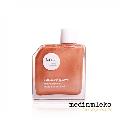 Laouta - Sunrise glow body oil 100ml – Hranljivo suho olje za telo in obraz z bisernim sijajem