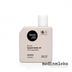 Laouta - Beach Body Oil Cocoa 50ml – Sijoče olje za telo s kakavom in rakitovcem SPF 6