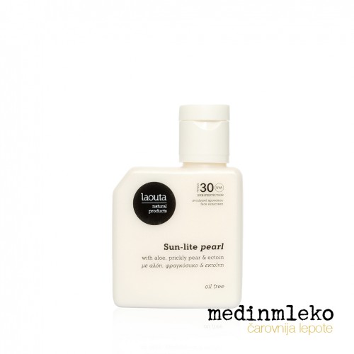 Laouta - Sun Lite Pearl 50ml – Zaščitno sončno mleko za obraz SPF 30 za biserni sijaj