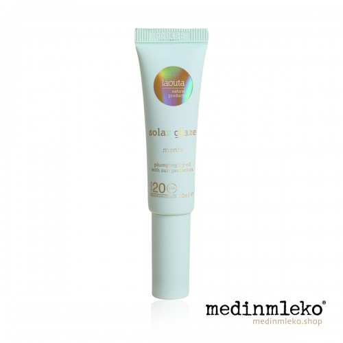 Laouta - Solar Glaze Menta 10 ml – Olje za polnejše ustnice z zaščito SPF 20