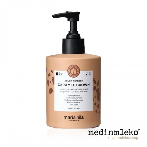 Maria Nila - Colour Refresh Caramel Brown 7.35 300ml - Barvna maska za osvežitev barve