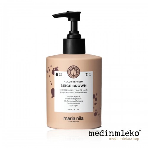 Maria Nila - Colour Refresh Beige Brown 7.23 300ml - Barvna maska za osvežitev barve