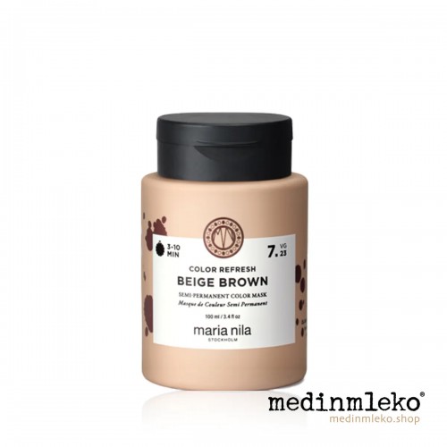 Maria Nila - Colour Refresh Beige Brown 7.23 100ml - Barvna maska za osvežitev barve