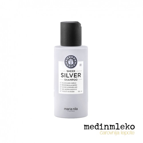 Maria Nila - Sheer Silver šampon z vijoličnimi pigmenti za svetlolaske - mini